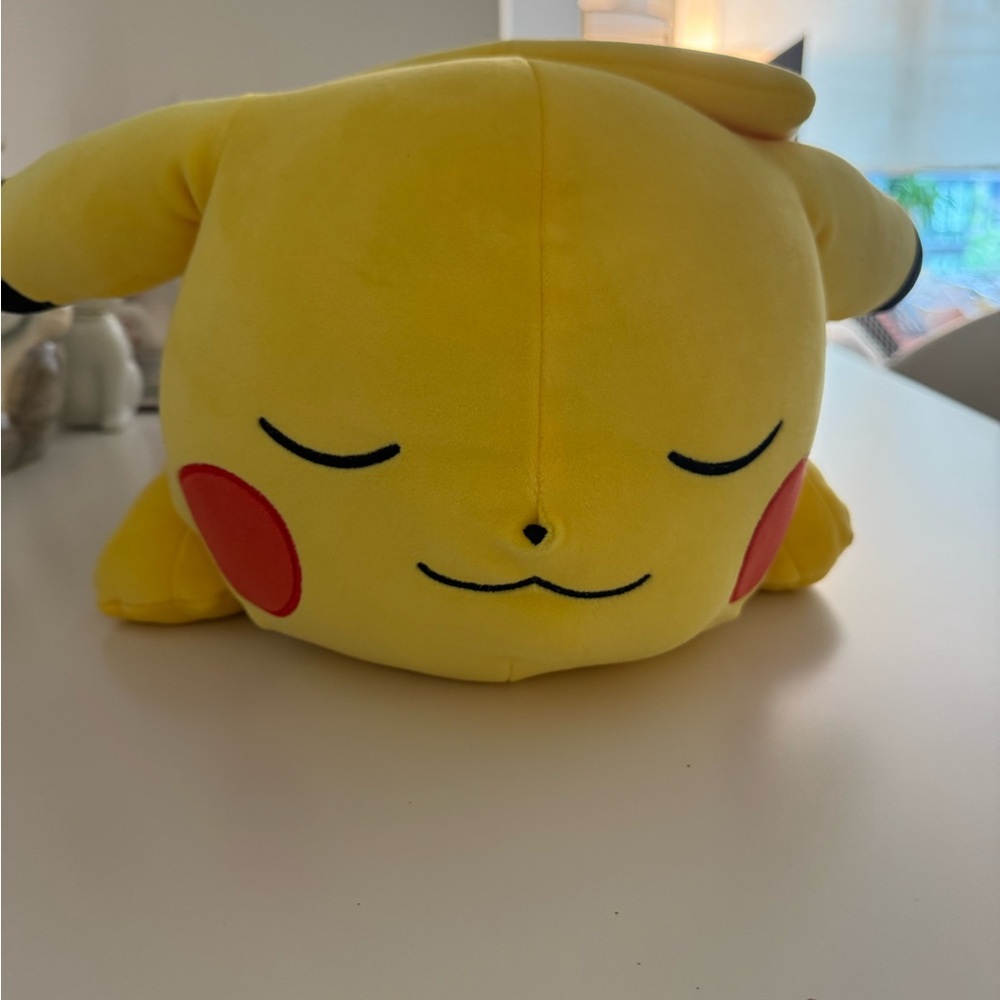 Pokemon Pikachu Plush, 18-Inch Plush Toy - Sleeping Pikachu - Ultra-Soft